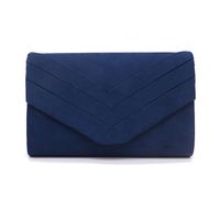 Red Blue Black Flannel Solid Color Square Evening Bags sku image 2