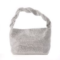 Femmes Petit Printemps Été Polyester Couleur Unie Mode Strass Carré Boucle Magnétique Sac À Main sku image 2