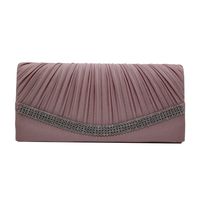 Frau Mittel Alle Jahreszeiten Polyester Einfarbig Mode Strass Quadrat Flip-cover Abendtasche sku image 7