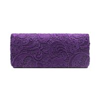 Women's Medium All Seasons Silk Surface Solid Color Fashion Lace Square Magnetic Buckle Evening Bag sku image 3