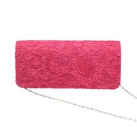 Women's Medium All Seasons Silk Surface Solid Color Fashion Lace Square Magnetic Buckle Evening Bag main image 1