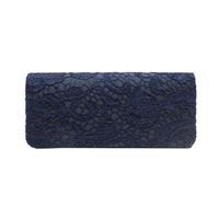 Women's Medium All Seasons Silk Surface Solid Color Fashion Lace Square Magnetic Buckle Evening Bag sku image 4