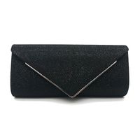 Women's Medium Spring&summer Flash Fabric Solid Color Fashion Square Magnetic Buckle Evening Bag sku image 1