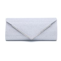 Women's Medium Spring&summer Flash Fabric Solid Color Fashion Square Magnetic Buckle Evening Bag main image 4