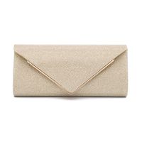 Women's Medium Spring&summer Flash Fabric Solid Color Fashion Square Magnetic Buckle Evening Bag sku image 2