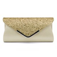Red Light Grey Blue Satin Solid Color Sequins Square Evening Bags main image 2