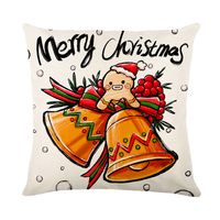 Cute Christmas Tree Santa Claus Linen Pillow Cases sku image 9