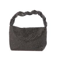 Women's Small Spring&summer Polyester Solid Color Fashion Rhinestone Square Magnetic Buckle Handbag sku image 1