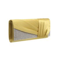 Women's Medium All Seasons Satin Solid Color Fashion Rhinestone Square Magnetic Buckle Evening Bag sku image 6