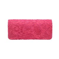Women's Medium All Seasons Silk Surface Solid Color Fashion Lace Square Magnetic Buckle Evening Bag sku image 6