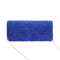 Women's Medium All Seasons Silk Surface Solid Color Fashion Lace Square Magnetic Buckle Evening Bag main image 6