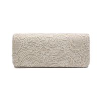 Women's Medium All Seasons Silk Surface Solid Color Fashion Lace Square Magnetic Buckle Evening Bag sku image 9