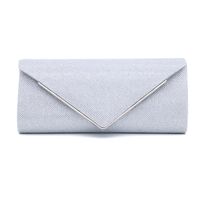 Women's Medium Spring&summer Flash Fabric Solid Color Fashion Square Magnetic Buckle Evening Bag sku image 4
