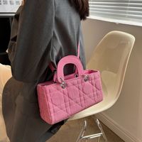 Women's Medium Denim Solid Color Fashion Square Zipper Crossbody Bag main image 2