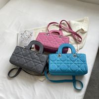 Women's Medium Denim Solid Color Fashion Square Zipper Crossbody Bag main image 3