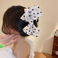 Simple Style Polka Dots Arylic Cloth Bowknot Hair Claws 1 Piece main image 5