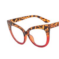 Women's Retro Solid Color Leopard Ac Butterfly Frame Full Frame Glasses sku image 4