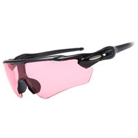 Men's Casual Color Block Pc Oval Frame Half Frame Sunglasses sku image 1