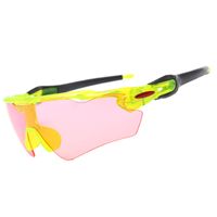 Men's Casual Color Block Pc Oval Frame Half Frame Sunglasses sku image 9