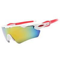 Men's Casual Color Block Pc Oval Frame Half Frame Sunglasses sku image 5