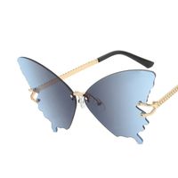 Women's Fashion Butterfly Resin Butterfly Frame Frameless Sunglasses sku image 3