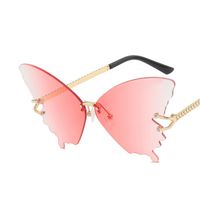 Women's Fashion Butterfly Resin Butterfly Frame Frameless Sunglasses sku image 2