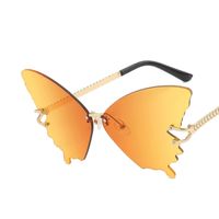 Women's Fashion Butterfly Resin Butterfly Frame Frameless Sunglasses sku image 7