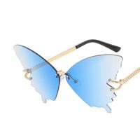 Women's Fashion Butterfly Resin Butterfly Frame Frameless Sunglasses sku image 5