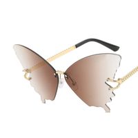 Women's Fashion Butterfly Resin Butterfly Frame Frameless Sunglasses sku image 6