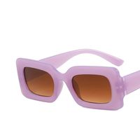 Moda Color Sólido Resina Cuadrado Fotograma Completo Gafas De Sol Mujer sku image 1
