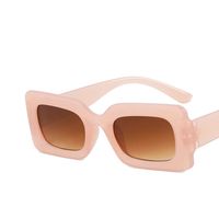 Moda Color Sólido Resina Cuadrado Fotograma Completo Gafas De Sol Mujer sku image 5