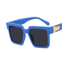 Unisex Fashion Solid Color Resin Square Full Frame Sunglasses sku image 5