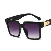 Unisex Fashion Solid Color Resin Square Full Frame Sunglasses sku image 2