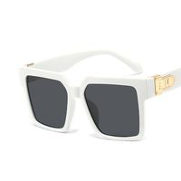 Unisex Fashion Solid Color Resin Square Full Frame Sunglasses sku image 10