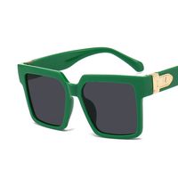 Unisex Fashion Solid Color Resin Square Full Frame Sunglasses sku image 6
