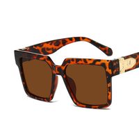 Unisex Fashion Solid Color Resin Square Full Frame Sunglasses sku image 3