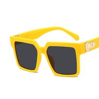 Unisex Fashion Solid Color Resin Square Full Frame Sunglasses sku image 7