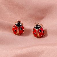 Cute Moon Flower Butterfly Copper Earrings Inlay Zircon Copper Earrings 1 Pair sku image 5