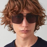 Unisex Fashion Solid Color Resin Polygon Full Frame Sunglasses main image 2