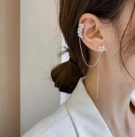Fashion Simple Style Flower Alloy Rhinestone Plating Flowers Artificial Gemstones Earrings sku image 3