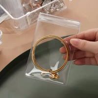 أسلوب بسيط اللون الصامد PVC شفاف أكياس تغليف المجوهرات main image 2