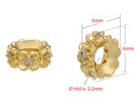 1 Piece Copper Zircon Flower sku image 1