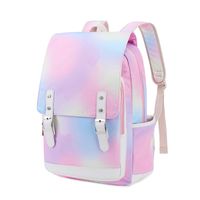 Cute Gradient Color Square Zipper Buckle Fashion Backpack main image 3