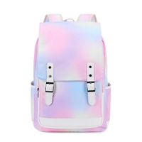 Cute Gradient Color Square Zipper Buckle Fashion Backpack main image 2