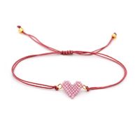 Classic Heart-shaped Jewelry Miyuki Bracelet Rice Beads Hand-woven Red Rope Jewelry Bracelet sku image 1