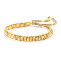 Fashion Bohemia 4mm Gold Bead Jewelry Import Miyuki Mi Bead Hand Woven Love Bracelet sku image 2