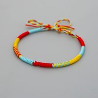 Explosión Pequeña Mercancía Pulsera Simple Cuerda De Cera Tejida Colorida Pulsera De Cuerda Natal Joyería Hecha A Mano Al Por Mayor Nihaojewelry sku image 7