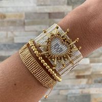 Fashion Bohemia 4mm Gold Bead Jewelry Import Miyuki Mi Bead Hand Woven Love Bracelet sku image 4
