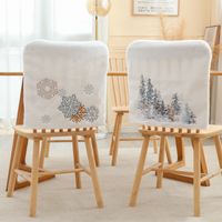 Christmas Christmas Tree Snowflake Cloth Banquet Party Chair Cover main image 5