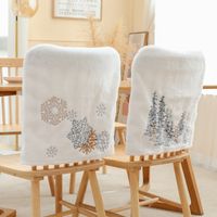 Christmas Christmas Tree Snowflake Cloth Banquet Party Chair Cover main image 1
